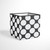 Bacati Dots/pin Stripes Storage Box, Small, Black/white