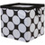 Bacati Dots/pin Stripes Storage Box, Small, Black/white