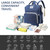 Jumper Diaper Bag Backpack For Baby, Portable Waterproof Mommy Crib Multi-functional Baby Bed Bag With Changing Station Bed And Usb Charging Port