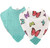 Nuby 100% Natural Cotton Muslin Teething Bib - 3 Pack, Flower/butterfly/stripes