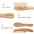 Eimeli 2 Pack Wooden Baby Hair Brush And Comb Set For Newborns And Toddlers, Natural Soft Bristles For Cradle Cap, Wood Bristles Baby Brush For Massage, Perfect For Baby