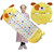 Kids Sleeping Bag With Pillow, Children's 2 In 1 Pillow Sleeping Bag All Season Warm Soft Comfortable, Foldable Cartoon Animal Sleeping Bag, For Children Happy Nap,4.4ft*1.6ft (b)