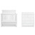 4-in-1 Convertible Mini Crib And Dresser Set With Changing Tray In Pure White