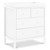 4-in-1 Convertible Mini Crib And Dresser Set With Changing Tray In Pure White
