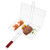Deuson Meat Grilling Basket Barbecue Rack Grill Burger Fish Stand Cooking Roast Tool Bbq