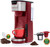 Mixpresso Single Serve 2 In 1 Coffee Brewer K-cup Pods Compatible & Ground Coffee,30 Oz (red)