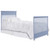 Dream On Me Harbor 4-in-1 Convertible Mini Crib, Dusty Blue