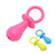 Nuolux Pet Pacifier Toy Rubber Puppy Dog Cat Molar Pacifier Tooth Cleaning Toy With Bell Insided (random Color)