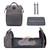 Patpat Changing Pad Included Waterproof Large Capacity Backpack Diaper Bag, Gray