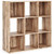 Wooden Organizer With 9 Storage Cubbies, Natural Brown- Saltoro Sherpi
