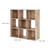 Wooden Organizer With 9 Storage Cubbies, Natural Brown- Saltoro Sherpi