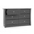 Storkcraft Crescent 6 Drawer Modern Horizontal Dresser Gray Finish
