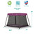 Dream On Me Travel Light Playard In Pink, Lightweight, Portable And Easy To Carry Baby Playard, Indoor And Outdoor - With A Soft And Comfortable Mattress Pad