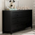 Storkcraft Alpine 6 Drawer Modern Horizontal Dresser Black Finish