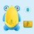 Boys Pee Toilet Frog Kids Potty Urinal, Removable Bowl Insert To Clean And Hygienic Blue