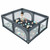 Okvac Kids Baby Playpen Safety Play Center Playard 79"x70" - Gray