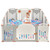 Gymax Folding Baby Kid Playpen Activity Center 16 Panel Play Yard W/ Safety Lock