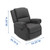 Delta Children Drake Nursery Glider Swivel Recliner, Charcoal