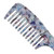 Tayshia By Conair Plastic Wide Tooth Hair Comb, Blue Floral And Teal, 2ct