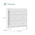 Storkcraft Horizon 3 Drawer Modern Changing Vertical Dresser White Finish