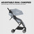 Mompush Lithe Double Stroller With Two Large Individual Side By Side Recline Seat, Gray, Unisex