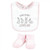Hudson Baby Infant Girl Cotton Bib And Sock Set, Some Bunny, 0-9 Months