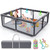 Baby Playpen, Bubblbay Extra Large Playpen With Ocean Balls,(79x71x27inch) With 4 Pull Rings And 1 Storage Bag Anti-slip Suckers/ Unisex Baby Play Yard With Gate