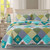 Honeilif Floral Quilt Set Microfiber King Size 3 Piece Bedspreads, Turquoise