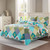 Honeilif Floral Quilt Set Microfiber King Size 3 Piece Bedspreads, Turquoise