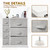 Bigroof Dresser Storage Organizer For Bedroom Bathroom Laundry (light Gray-7 Drawers)