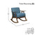 Oakvillepark Hamilton Fabric Upholstered Rocking Chair, Blue
