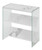 Convenience Concepts 131559wm Soho Bookcase, White Faux Marble & Glass - 24.25 X 12 X 27.75 In.