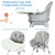 Gymax 6 In 1 Infant Activity Center Baby High Chair With Height Adjustment