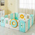 Okvac 18 Panels Baby Playpen Foldable Toddler Kids Safety Fence Playard