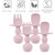Gotydi 4pcs Baby Toddlers Self Feeding Spoon Fork Utensil Set Silicone Trainer Spoon & Fork Bpa Free Pink