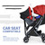 Besrey Foldable Lightweight Stroller Compact Travel Stroller With Rain Cover & Travel Carry Bag, Baby Infant Airplane Stroller For 0-3 Year - Red