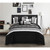 Chic Home 43ck112-us Euphoria Embroidered Comforter Set - Black - King - 8 Piece