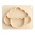 Musuos Baby Suction Silicone Plate, Non-slip Sheep Feeding Divided Bowl Dish For Infant Girls And Boys, Fits Most Highchair Trays