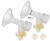 2x One-piece Breastshields, Valves, Membranes To Replace Medela Pump Parts, Incl. Pump In Style, Lactina, Symphony, Swing; 24 Mm Standard Breastshields; Made By Maymom