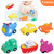 Ousitaid 6 Packs Bath Buddies Vehicles Rubber Squirter Toys, Fun Floating Squeeze Bathtub Toys Including Boats, Ships, Fire Truck, Train, Space Shuttle, Suitable For Baths, Pool, Outdoor