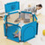 6 Panels Playpen For Baby, Kid Playpen Playard With Basketball Hoop, Portable Baby Ball Pit With Breathable Mesh Infant Children Play Game Fence For Indoors Outdoors