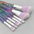 7pcs Makeup Brush Set Crystal Handle Cosmetic Brushes For Foundation Powder Concealer Eye Shadow - Color 1 Purple