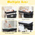 Gymax Baby Changing Table Portable Newborn Nursery Organizer Adjustable Height W/ Wheel