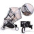 Bemece Stroller Rain Cover Universal, Baby Travel Weather Shield, Windproof Waterproof, Protect From Dust Snow Black-l