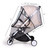 Bemece Stroller Rain Cover Universal, Baby Travel Weather Shield, Windproof Waterproof, Protect From Dust Snow Black-l