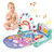 Fovolat Baby Gym Piano Play Mat Baby Play Gym Musical Toys Activity Center With Lights & Music Tummy Time Sensory Toys For Infant Baby 0 3 6 Months Old Appropriate