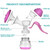 2 Pack Portable Manual Breast Pump With Lid Breastpump Ergonomic Swivel Handle For Hands Free Breast Feeding