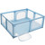 Babyjoy Baby Playpen Extra Large Kids Activity Center Safety Play Yard W/ Gate Blue