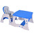 Costway 3 In 1 Baby High Chair Convertible Play Table Seat Booster Toddler Feeding Tray, Blue