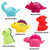 Hoperock Bath Toys, 6 Packs Light-up Floating Dinosaur Bath Toys Set, Bathtub Shower Pool Bath Toy For Toddler Infant Kids Boys Girls